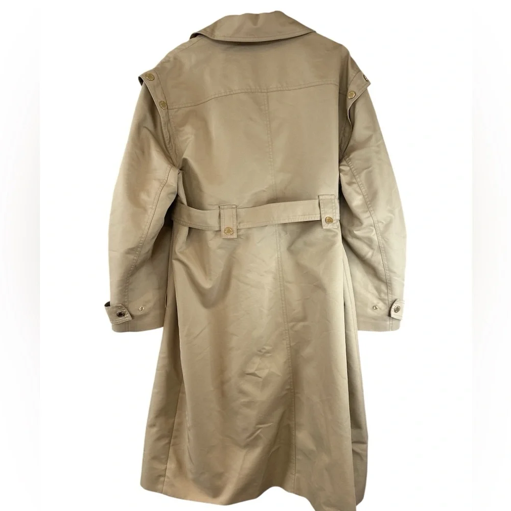Sandro Button Gabardine Trench Coat in Beige - Picture 10 of 14
